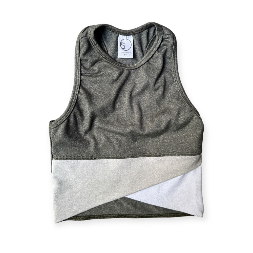 5 Dancewear Youth Large YL Athletic Crop Top Tank Gym Workout Fitness